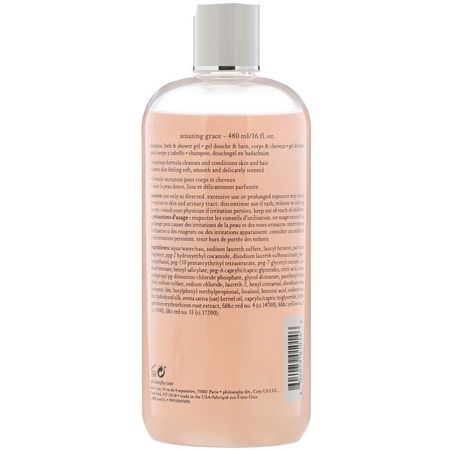 Balsam, Schampo, Hår, Tvål: Philosophy, Amazing Grace, Shampoo, Bath & Shower Gel, 16 fl oz (480 ml)