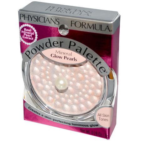 Pressat Pulver, Ansikte, Smink, Skönhet: Physicians Formula, Powder Palette, Mineral Glow Pearls, Translucent Pearl, 0.28 oz (8 g)