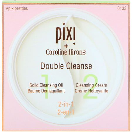 Rengöringsmedel, Ansikts Tvätt, Skrubba, Ton: Pixi Beauty, Double Cleanse, 2-in-1, 1.69 fl oz (50 ml) Each