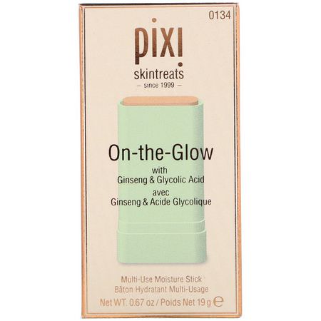 Krämer, Ansiktsfuktare, Skönhet: Pixi Beauty, Skintreats, On-the-Glow, Multi Use Moisture Stick, 0.67 oz (19 g)