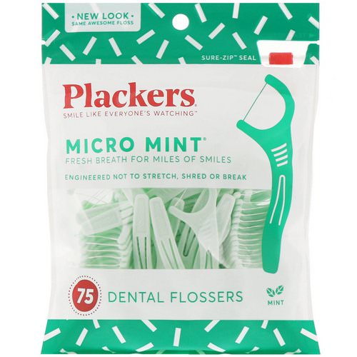 Plackers, Micro Mint, Dental Flossers, Mint, 75 Count Review