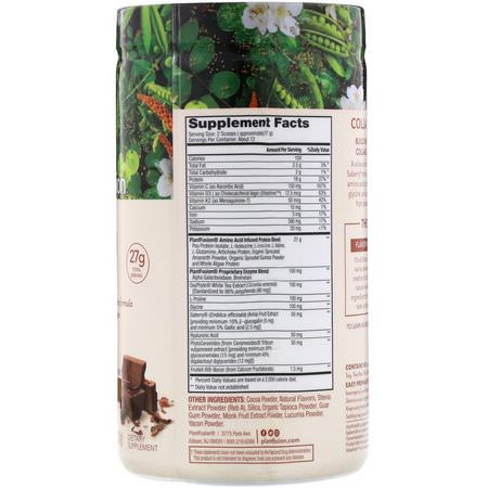 Kollagentillskott, Fog, Ben, Kosttillskott: PlantFusion, Complete Plant Collagen Builder, Rich Chocolate, 11.43 oz (324 g)