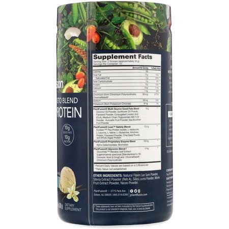 Växtbaserat, Växtbaserat Protein, Sportnäring: PlantFusion, Complete Plant Keto Blend, 1:1 Fats + Protein, Creamy Vanilla Bean, 10.58 oz (300 g)