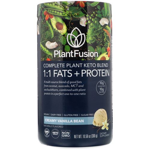 PlantFusion, Complete Plant Keto Blend, 1:1 Fats + Protein, Creamy Vanilla Bean, 10.58 oz (300 g) Review