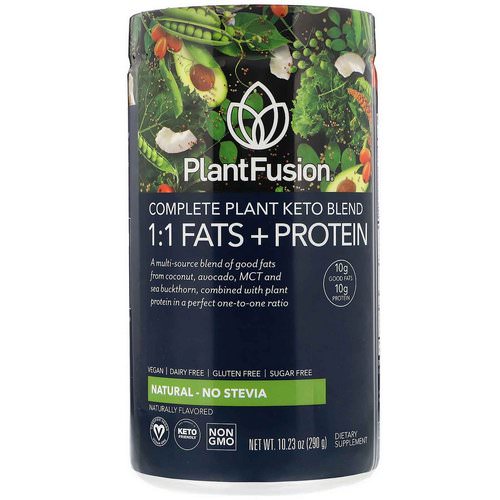 PlantFusion, Complete Plant Keto Blend, 1:1 Fats + Protein, Natural - No Stevia, 10.23 oz (290 g) Review