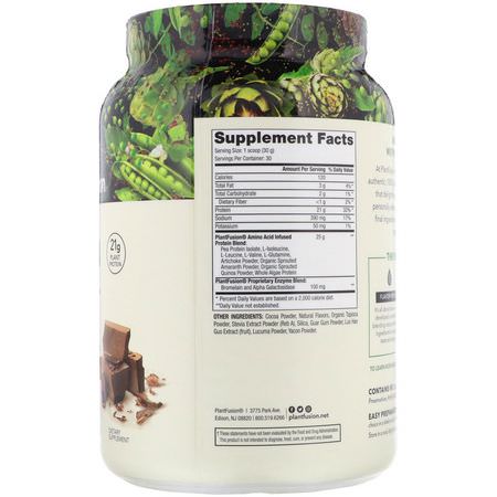 Växtbaserat, Växtbaserat Protein, Idrottsnäring: PlantFusion, Complete Protein, Rich Chocolate, 2 lb (900 g)