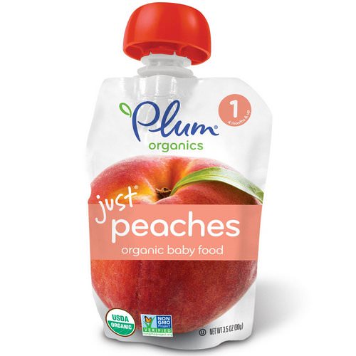 Plum Organics, Organic Baby Food, Stage 1, Just Peaches, 3.5 oz (99 g) Review