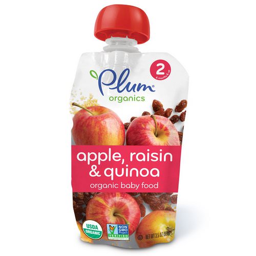 Plum Organics, Organic Baby Food, Stage 2, Apple Raisin & Quinoa, 3.5 oz (99 g) Review