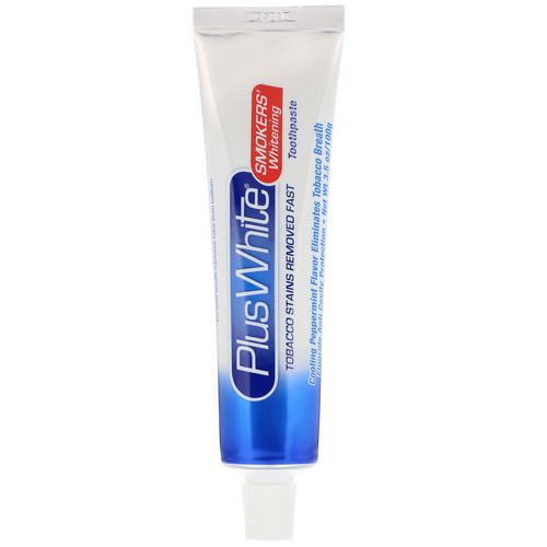 Plus White, The Smokers' Whitening Toothpaste, Cool Peppermint Flavor, 3.5 oz (100 g) Review