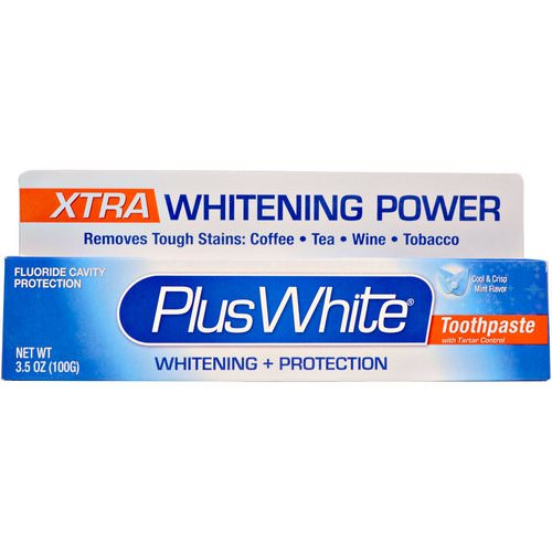 Plus White, Xtra Plus White Toothpaste with Tartar Control, Cool & Crisp Mint Flavor, 3.5 oz (100 g) Review