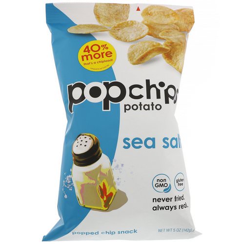 Popchips, Potato Chips, Sea Salt, 5 oz (142 g) Review