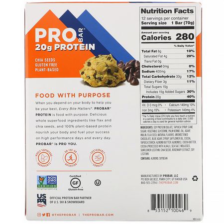 ProBar Soy Protein Bars - Sojaproteinstänger, Proteinstänger, Brownies, Kakor