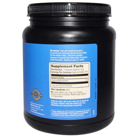 Kreatinmonohydrat, Kreatin, Muskelbyggare, Idrottsnäring: ProLab, Creatine Monohydrate, 2.2 lbs (1000 g)