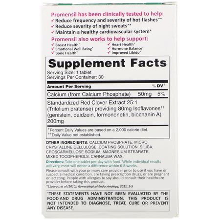 Kvinnors Hälsa, Kosttillskott, Kvinnors Hormonstöd, Bad: Promensil, Menopause, Double Strength, 30 Tablets