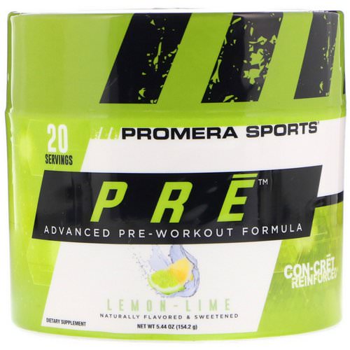 Promera Sports, PRE, Advanced Pre-Workout Formula, Lemon-Lime, 5.44 oz (154.2 g) Review
