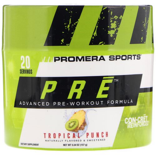 Promera Sports, PRE, Advanced Pre-Workout Formula, Tropical Punch, 5.54 oz (157 g) Review