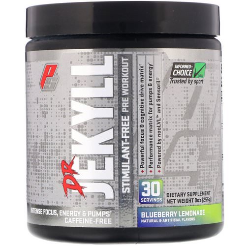 ProSupps, Dr Jekyll, Stimulant-Free Pre-Workout, Blueberry Lemonade, 7.9 oz (255 g) Review
