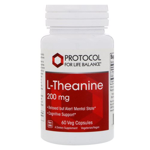 Protocol for Life Balance, L-Theanine, 200 mg, 60 Veg Capsules Review