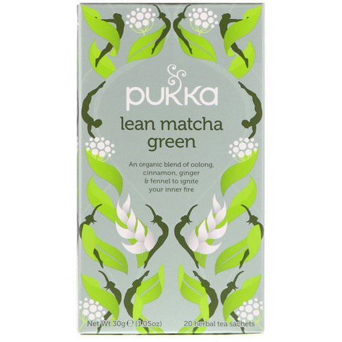 Pukka Herbs, Lean Matcha Green, 20 Herbal Tea Sachets, 1.05 oz (30 g) Review