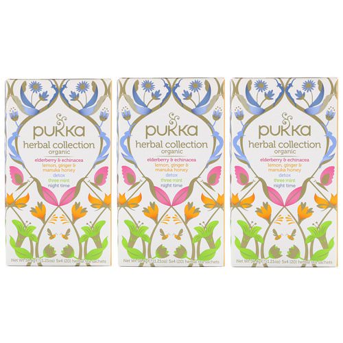 Pukka Herbs, Organic Herbal Tea Collection, 3 Pack, 20 Herbal Tea Sachets Each Review