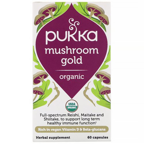 Pukka Herbs, Organic Mushroom Gold, 60 Capsules Review