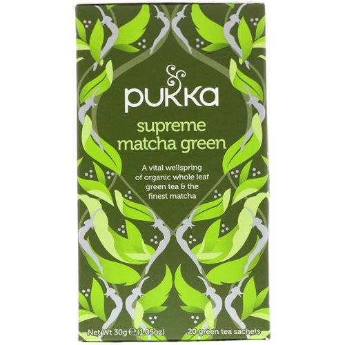Pukka Herbs, Supreme Matcha Green, 20 Green Tea Sachets, 1.05 oz (30 g) Review