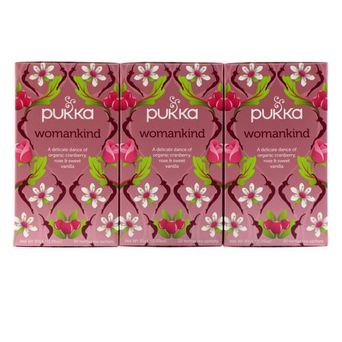 Pukka Herbs, Womankind, Caffeine Free, 3 Pack, 20 Herbal Tea Sachets Each Review