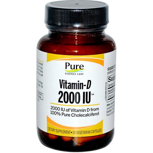 Pure Essence, Vitamin-D, 2000 IU, 30 Veggie Caps Review