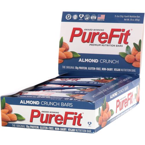 PureFit Bars, Premium Nutrition Bars, Almond Crunch, 15 Bars, 2 oz (57 g) Each Review