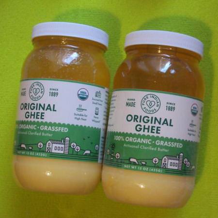 Pure Indian Foods, 100% Organic Grass-Fed Original Ghee, 15 oz (425 g)