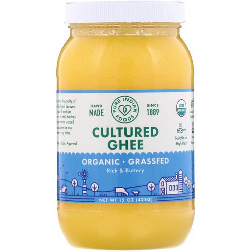Pure Indian Foods, Grass-Fed & Organic Cultured Ghee, 15 oz (425 g) Review