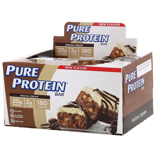 Pure Protein, Mocha Cream Bar, 6 Bars, 1.76 oz (50 g) Each Review