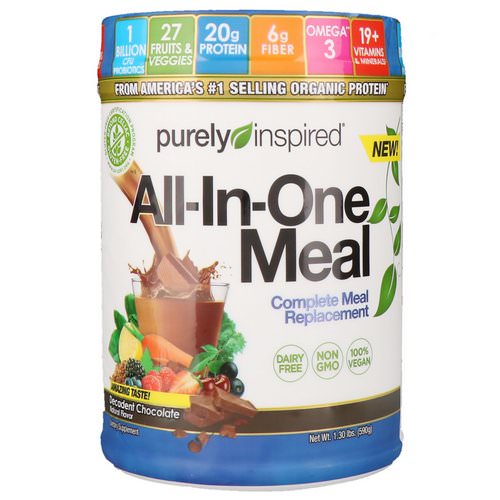 Purely Inspired, All-In-One Meal, Complete Meal Replacement, Decadent Chocolate, 1.30 lbs (590 g) Review