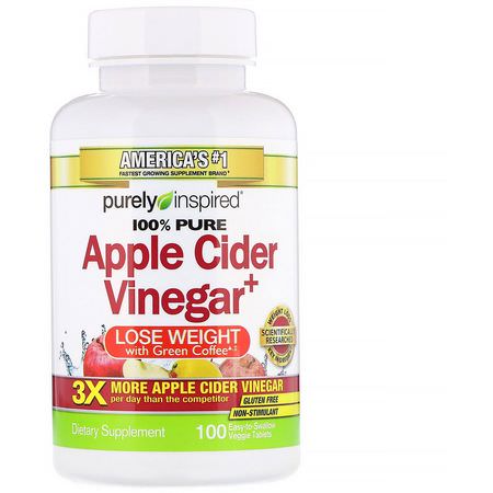 Purely Inspired Apple Cider Vinegar - Äppelcidervinäger, Vikt, Kost, Kosttillskott