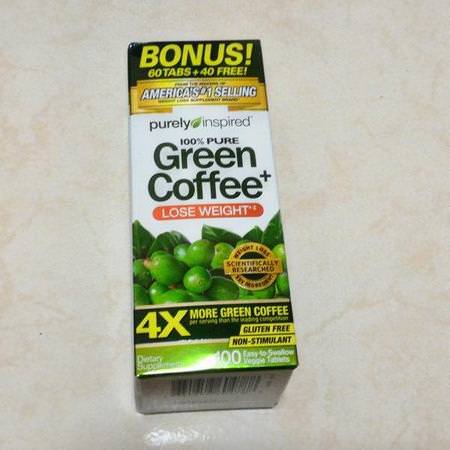 Purely Inspired, Green Coffee+, 100 Veggie Tablets