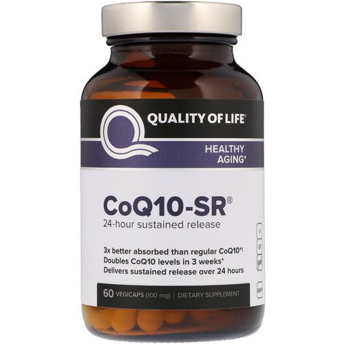 Quality of Life Labs, CoQ10-SR, 100 mg, 60 Vegicaps Review