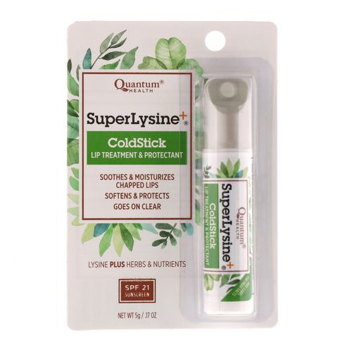 Quantum Health, Super Lysine+, ColdStick, Lip Treatment & Protectant, SPF 21, .17 oz (5 g) Review