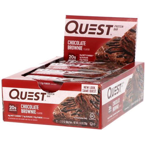 Quest Nutrition, Protein Bar, Chocolate Brownie, 12 Bars, 2.12 oz (60 g) Each Review