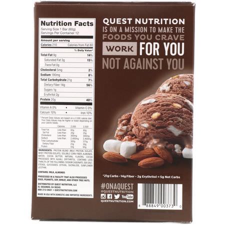 Quest Nutrition Milk Protein Bars Whey Protein Bars - Vassleproteinstänger, Mjölkproteinbarer, Proteinstänger, Brownies