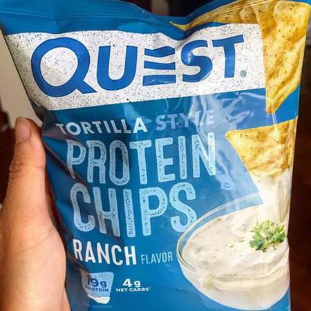 Quest Nutrition, Tortilla Style Protein Chips, Ranch, 8 Bags, 1.1 oz (32 g ) Each