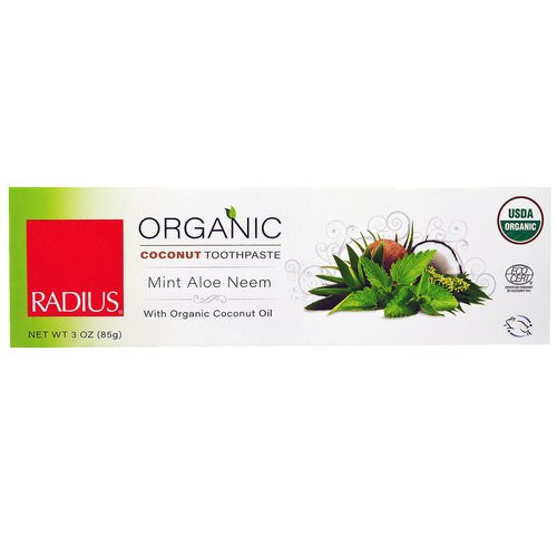 RADIUS, USDA Organic Coconut Toothpaste, Mint Aloe Neem, 3 oz (85 g) Review
