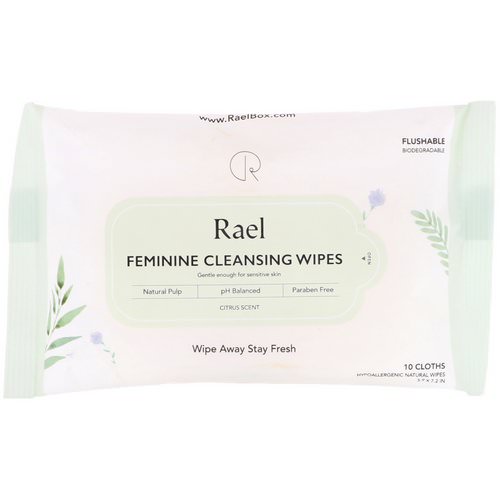 Rael, Feminine Cleansing Wipes, Citrus Scent, 10 Wipes Review
