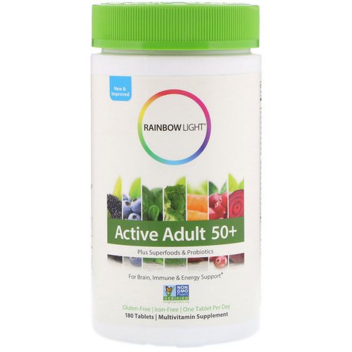 Rainbow Light, Active Adult 50+, 180 Tablets Review