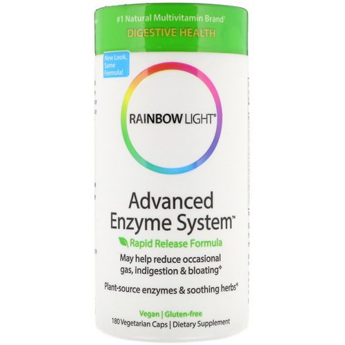 Rainbow Light, Advanced Enzyme System, Rapid Release Formula, 180 Vegetarian Caps Review
