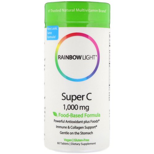 Rainbow Light, Super C, 1,000 mg, 60 Tablets Review