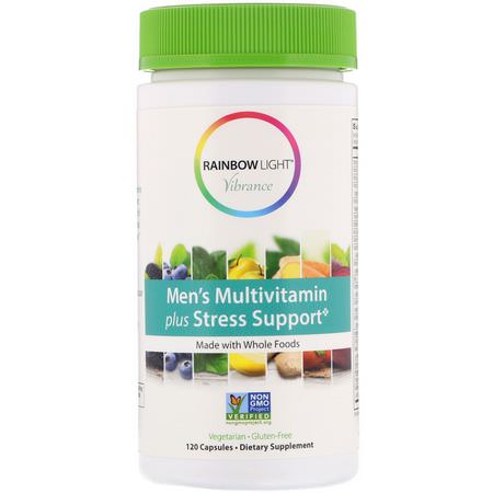 Rainbow Light Men's Multivitamins Calm Formulas - Lugn, Multivitaminer För Män, Mäns Hälsa, Kosttillskott