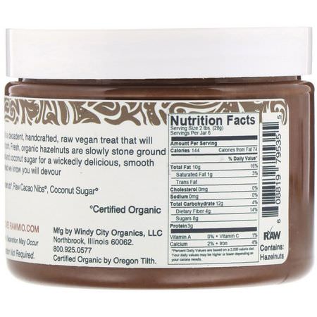 Hazelnut Spread, Conserves, Spreads, Butters: Rawmio, Chocolate Hazelnut Spread, 6 oz (170 g)