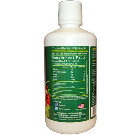 Aloe Vera, Matsmältning, Kosttillskott: Real Aloe, Aloe Vera Super Juice, 32 fl oz (960 ml)