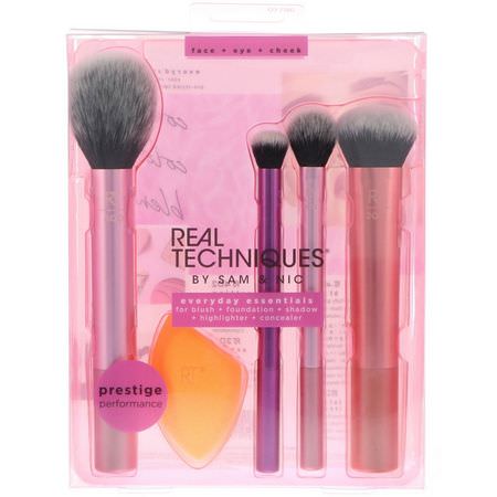Makeupborstar, Skönhet: Real Techniques by Samantha Chapman, Everyday Essentials, For Blush + Foundation + Shadow + Highlighter + Concealer, 5 Pieces