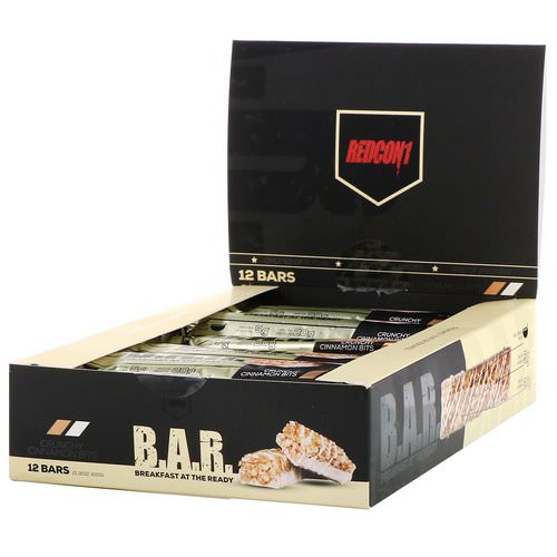 Redcon1, B.A.R. Breakfast at the Ready, Crunchy Cinnamon Bits, 12 Bars 1.76 oz ( 50 g) Review